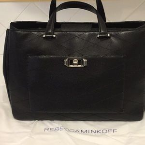 Rebecca Minkoff black leather satchel